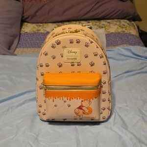 Loungefly Disney Winnie the Pooh Cream and Orange Mini Backpack